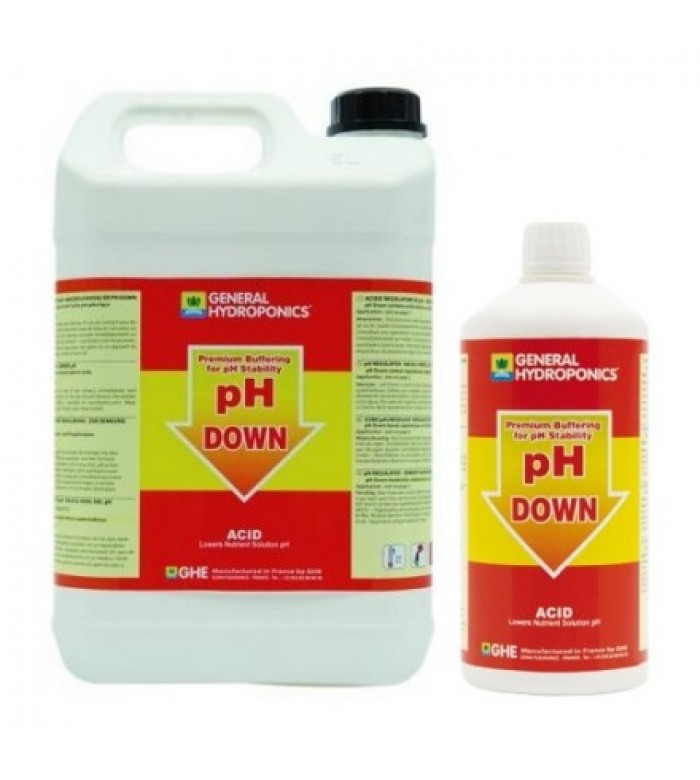pH Down GHE жидкий понизитель pH со стабилизатором купить в Украине
